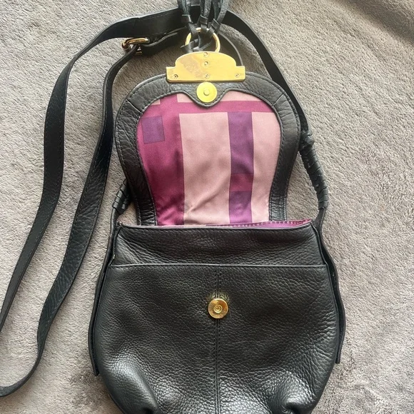 Kooba Black Leather Crossbody Bag with fringe tassel - Picture 3 of 11